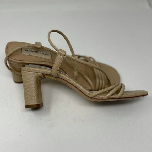 Antonio Melani Celeestie heels cream snake embossed heeled sandals 6.5M BoxB - Picture 3 of 7